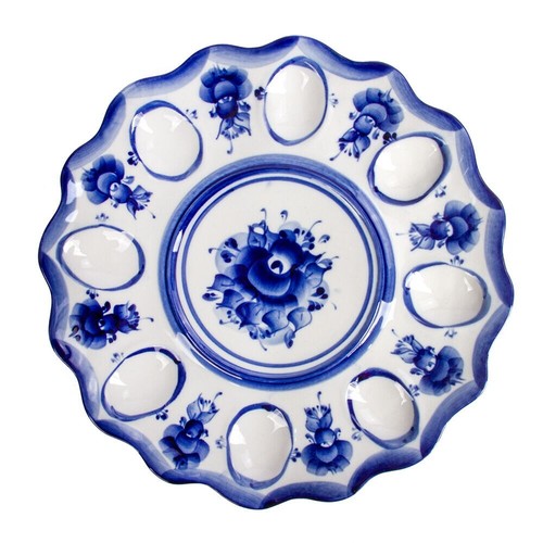 Gzhel egg dish porcelain - egg,